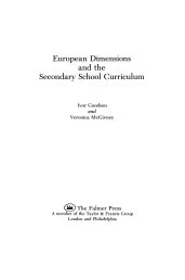 European Dimensions and the Secondary School Curriculum